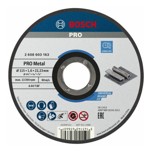 Bosch Trennscheibe gerade Standard for Metal A 60 T BF 115 mm 1,6 mm