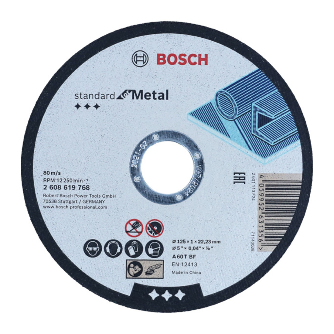 Bosch Trennscheibe gerade, Standard for Metal Straight 125 mm, 22.23 mm