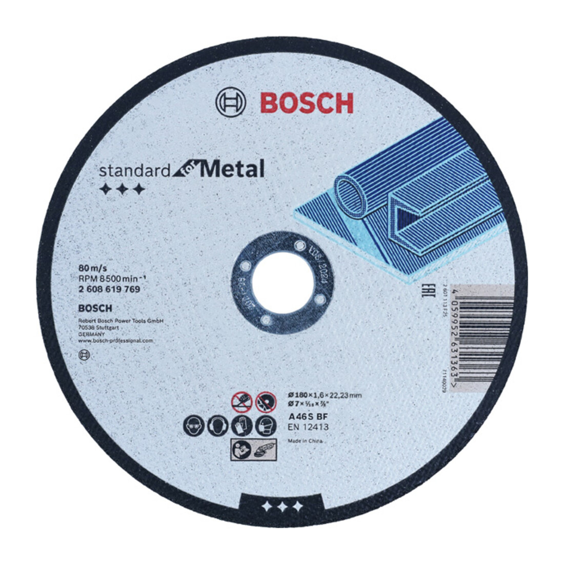 Bosch Trennscheibe gerade, Standard for Metal Straight 180 mm, 22.23 mm