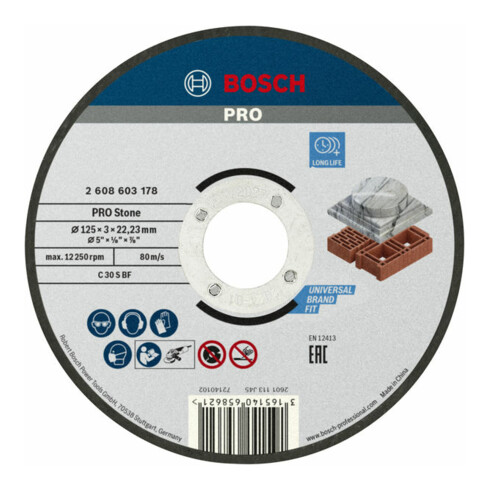 Bosch Trennscheibe gerade Standard for Stone C 30 S BF 125 mm 3,0 mm