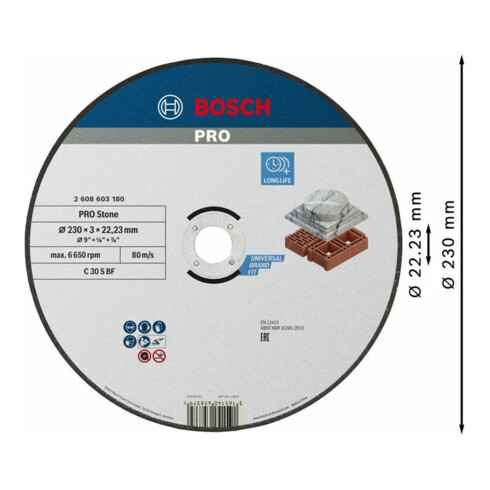 Bosch Trennscheibe gerade Standard for Stone C 30 S BF 230 mm 3,0 mm