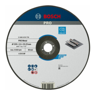 Bosch Trennscheibe Standard for Metal, Durchmesser 230 mm