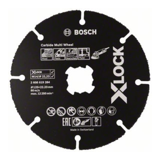 Bosch Trennscheibe X-LOCK Carbide Multi Wheel 125 x 22,23 x 1 mm