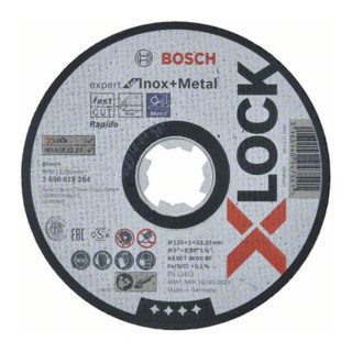 Bosch Trennscheibe X-LOCK gerade Expert for Inox+Metal AS 60 T INOX BF 125 x 1 mm