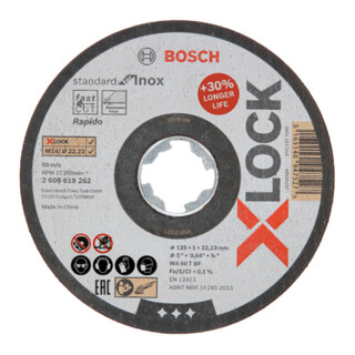 Bosch X-LOCK Standard for Inox Trennscheibe gerade