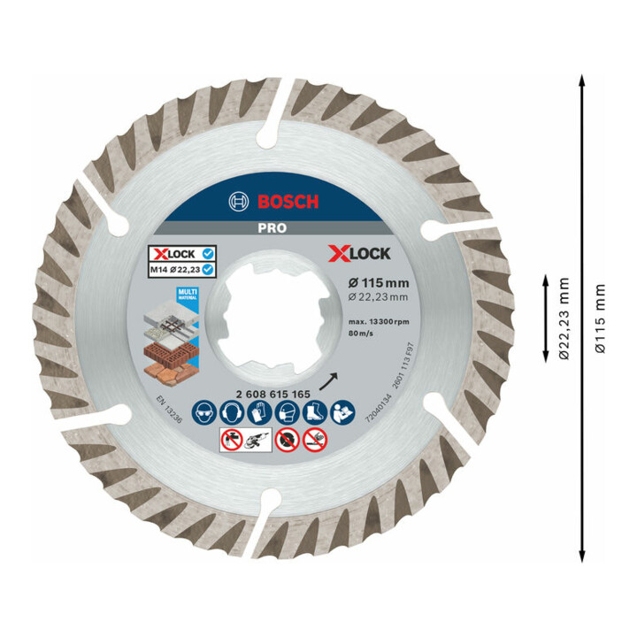 Bosch Trennscheibe X-LOCK Standard for Universal 115 x 22,23 x 2 x 10 mm