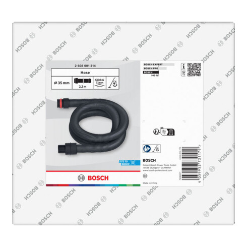 Bosch Tuyau d’aspiration 2,2 m pour aspirateur