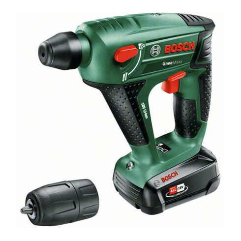 Bosch Uneo Maxx accuklopboormachine, met 1 x PBA 18V 2,5 Ah accupack