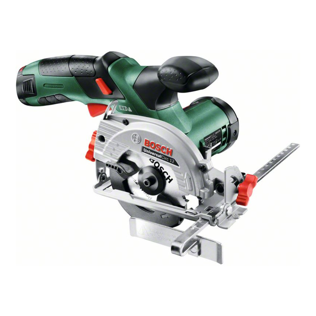 Bosch UniversalCirc 12 accucirkelzaag, met 1 x PBA 12V 2,5 Ah accu