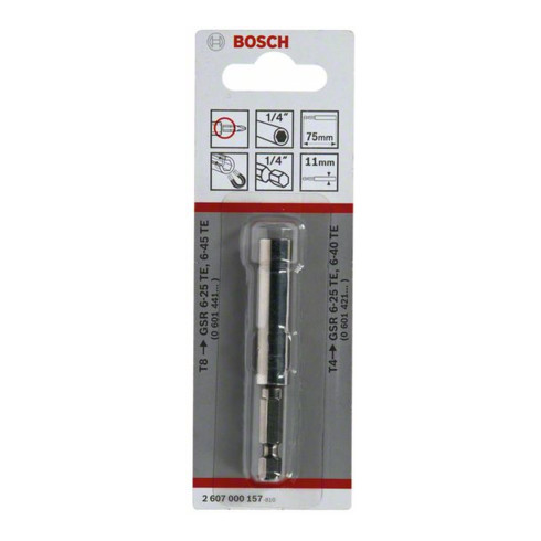 Bosch universele houder 1/4", 75 mm 11 mm, (in combinatie met diepteaanslag T8/T4)