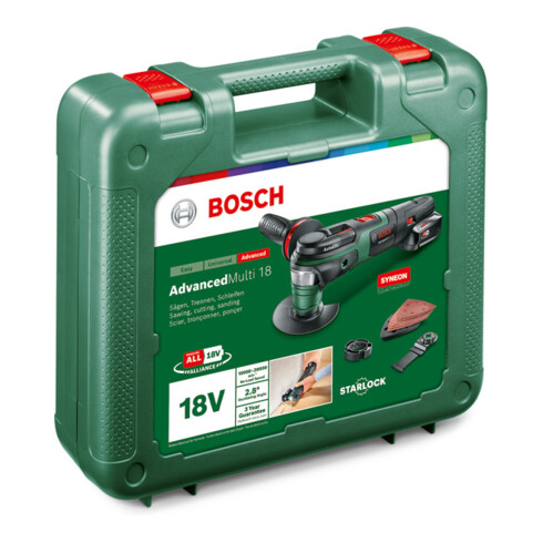 Bosch Utensile multifunzione a batteria AdvancedMulti 18, 1 batteria PBA 18V 2,5Ah