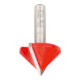 Bosch V-groeffrees Expert for Wood met 8 mm schacht D 31,8 mm L 19 mm G 51 mm 90°.