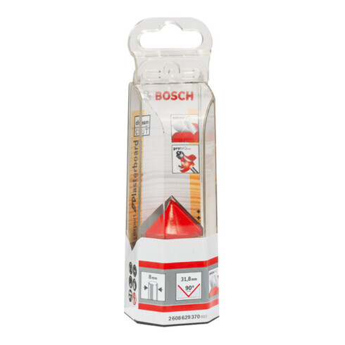 Bosch V-groeffrees Expert for Wood met 8 mm schacht D 31,8 mm L 19 mm G 51 mm 90°.