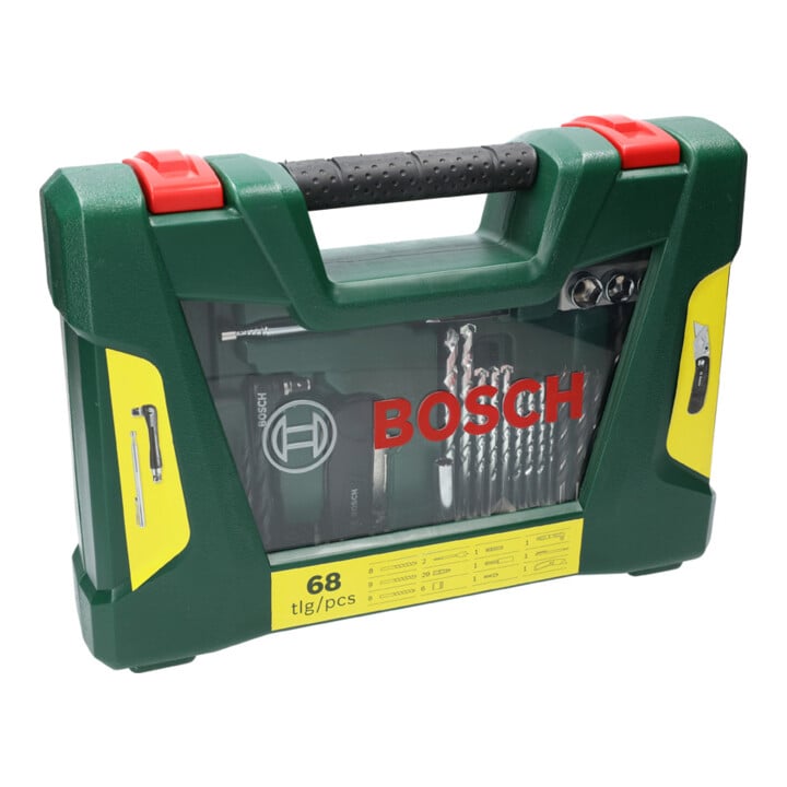Bosch V-Line Bohrer- und Bit-Set, Klappmesser, Magnetstab, Winkelschrauber