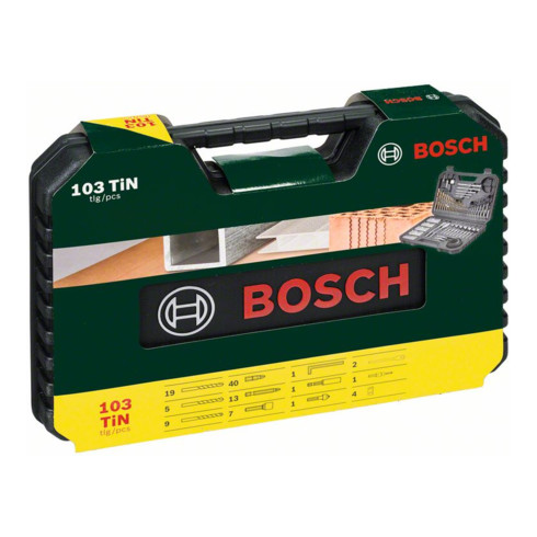 Bosch V-Line Bohrer- und Bit-Set, TiN, 103-teilig