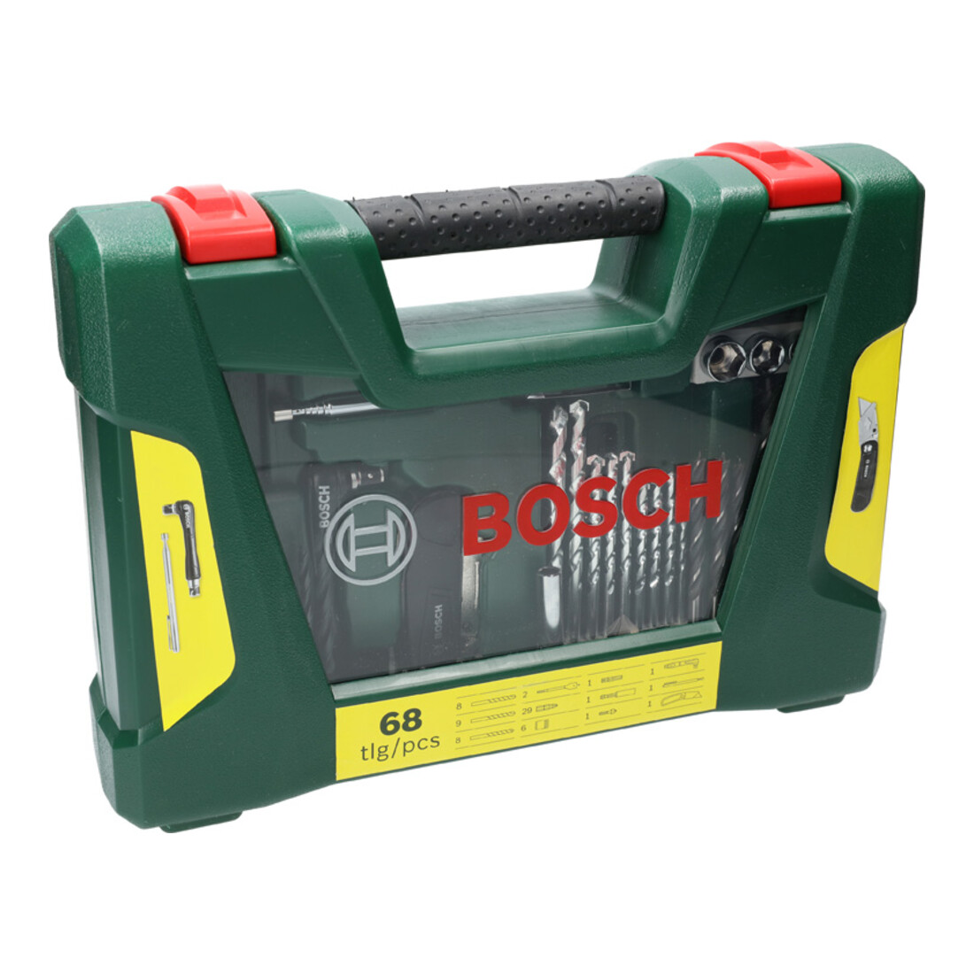 Bosch V-Line boor- en bitset, vouwmes, magneetstang, offset schroevendraaier