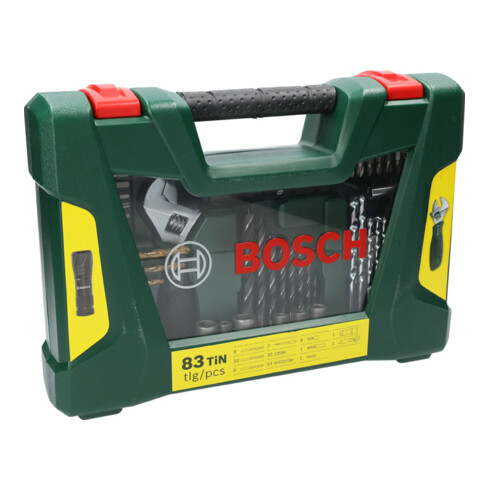 Bosch V-Line TiN-Bohrer- und Bit-Set, mit Taschenlampe und Gabelschlüssel
