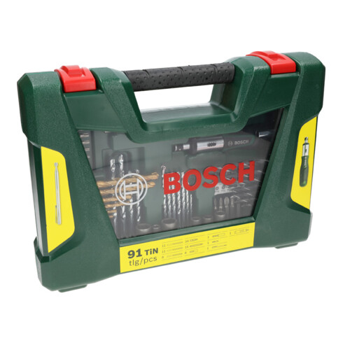 Bosch V-Line TiN-Bohrer- und Bit-Set, Ratschen-Schraubendreher, Magnetstab
