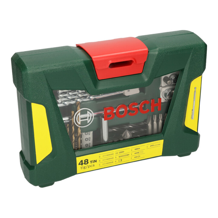 Bosch V-Line TiN boor- en bitset, met magneetstang