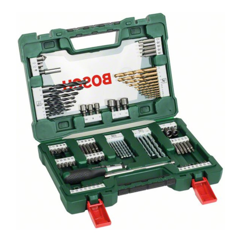 Bosch V-Line TiN boor- en bitset, ratelschroevendraaier, magneetstang