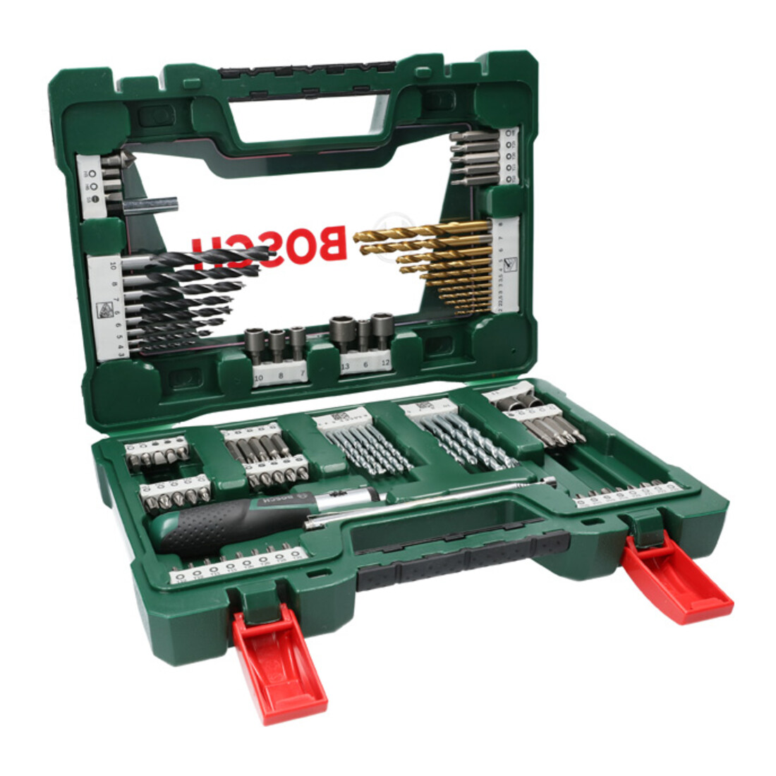 Bosch V-Line TiN boor- en bitset, ratelschroevendraaier, magneetstang