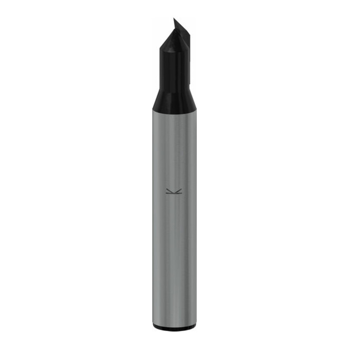 Bosch V-Nutfräser 1/4", D1 6,3 mm, L 9,2 mm, G 45 mm, 90°