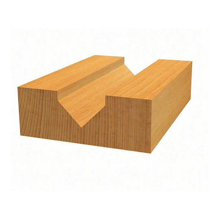 Bosch V-Nutfräser Expet for Wood mit 8 mm Schaft D 12,7 mm L 10 mm G 44,5 mm 90°