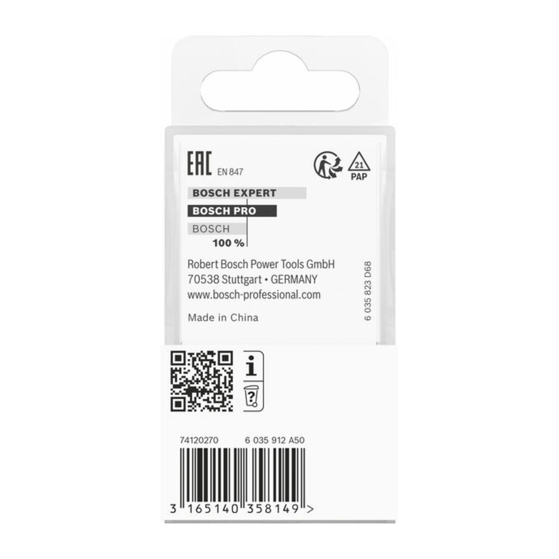 Bosch veerfrees 8 mm D1 25 mm L 5 mm G 58 mm