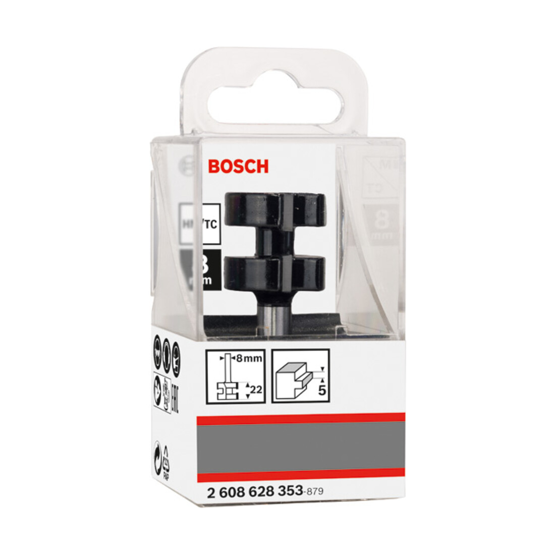 Bosch veerfrees 8 mm D1 25 mm L 5 mm G 58 mm