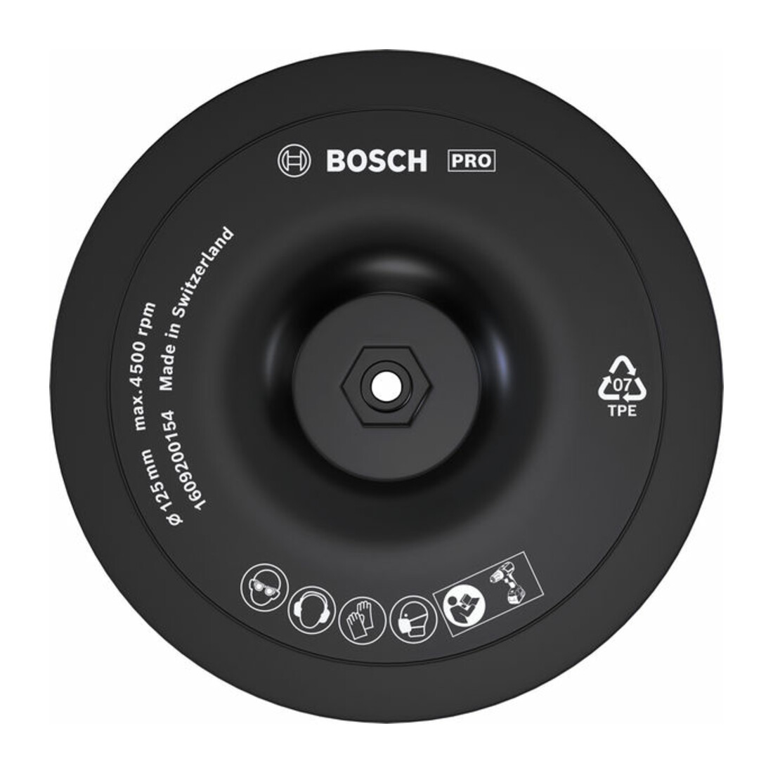 Bosch Velcro pad 125 mm 8 mm