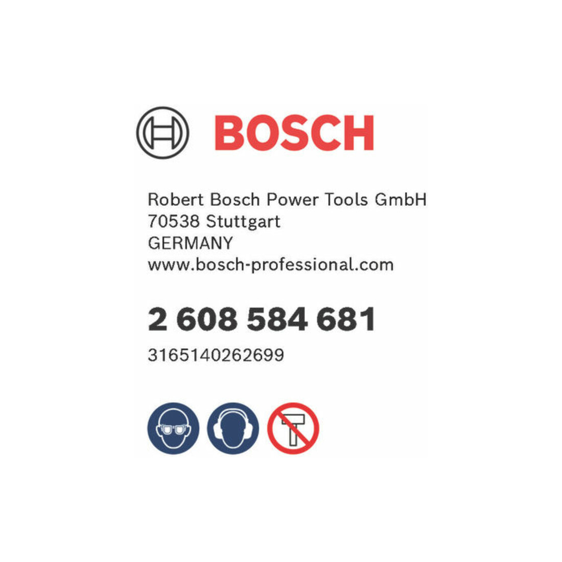Bosch verlenging 305 mm met 3/8"/9,5 mm inbus