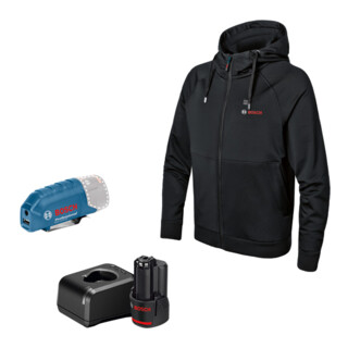 Bosch verwarmde kledij GHH 12+18V XA: accu adapter, lader, 1x accu