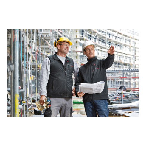 Bosch verwarmde kleding GHV 12+18V XA: accu adapter, lader, 1x accu