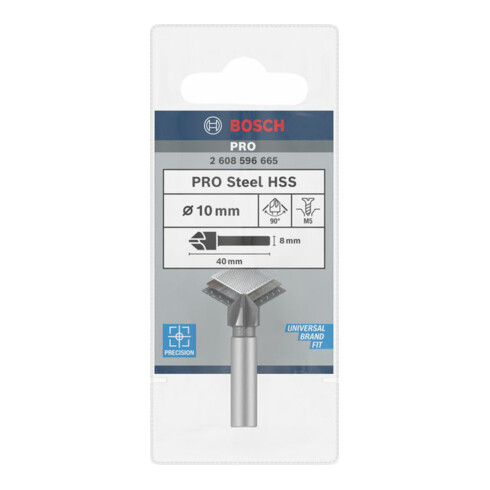 Bosch HSS verzinkboor, zeskantschacht, 1/4 inch schacht