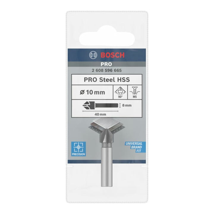 Bosch verzinkboor met cilindrische schacht 10,0 mm M 5 40 mm 1/4", 8 mm