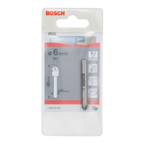 Bosch HSS verzinkboor, cilindrische schacht