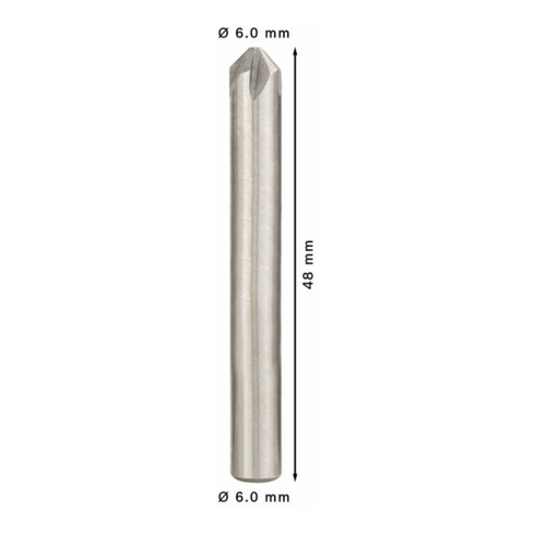 Bosch HSS verzinkboor, cilindrische schacht