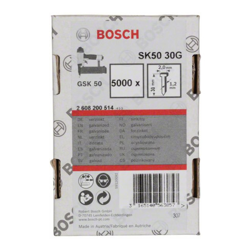 Bosch verzonken pen SK50 1,2 mm elektrolytisch verzinkt