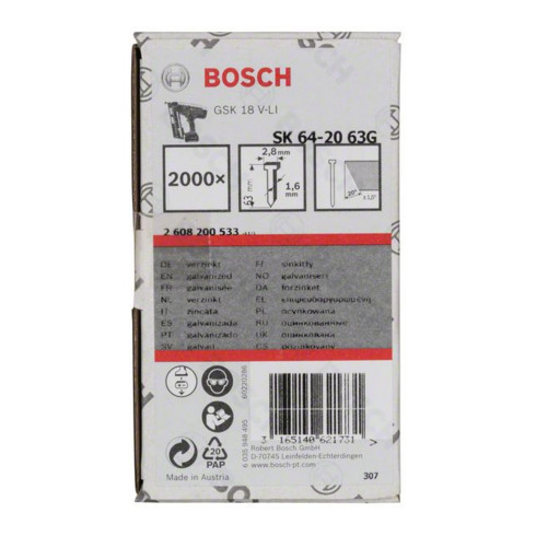 Bosch verzonken pen SK64 20G