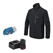Bosch Vêtement chauffant GHJ 12+18V XA : adaptateur batterie, chargeur, 1 batterie