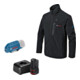 Bosch Vêtement chauffant GHJ 12+18V XA : adaptateur batterie, chargeur, 1 batterie-1