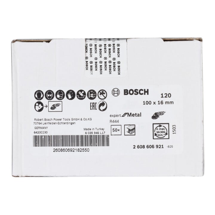 Bosch vezelschijf R444 Expert for Metal Korund 100 mm 16 mm 120