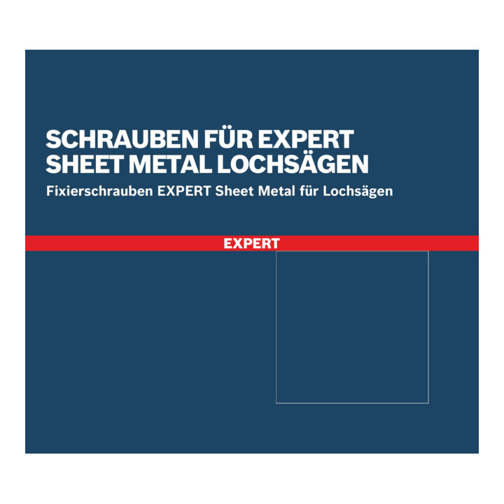 Bosch Vis pour scie-cloche EXPERT pour tôle avec porte-foret, M6x5x48 mm, 10 pièces