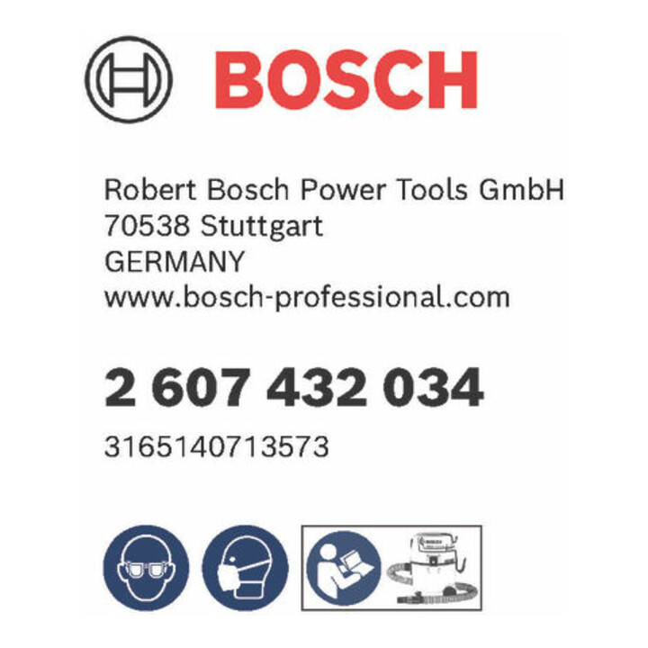 Bosch vlakfilter polyester vierkant 6150 cm², 240 x 140 x 56 mm