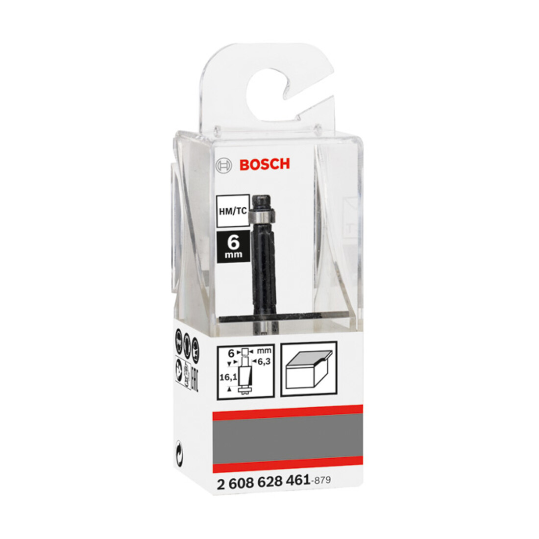Bosch vlakfrees 6 mm D1 6,35 mm L 16,1 mm G 54 mm
