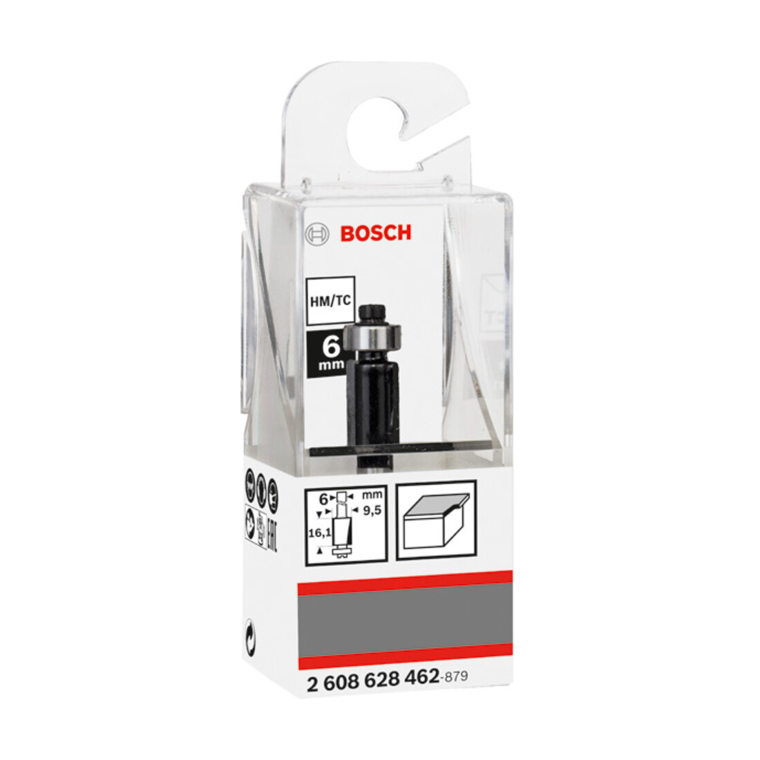 Bosch vlakfrees 6 mm D1 9,5 mm L 12,6 mm G 56 mm
