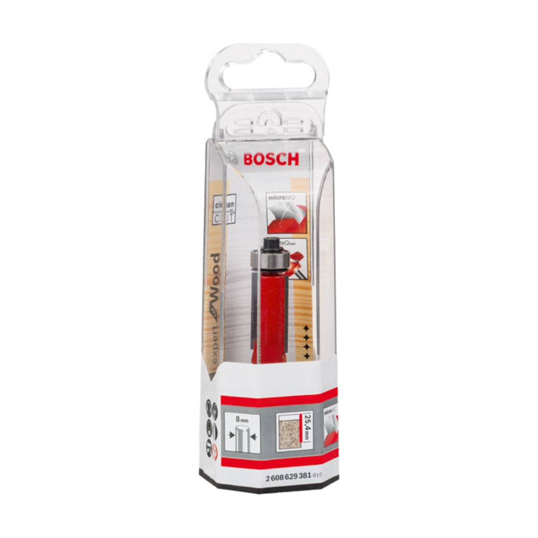Bosch vlakfrees Expert for Wood 8 mm D1 12,7 mm L 25,4 mm G 71,5 mm
