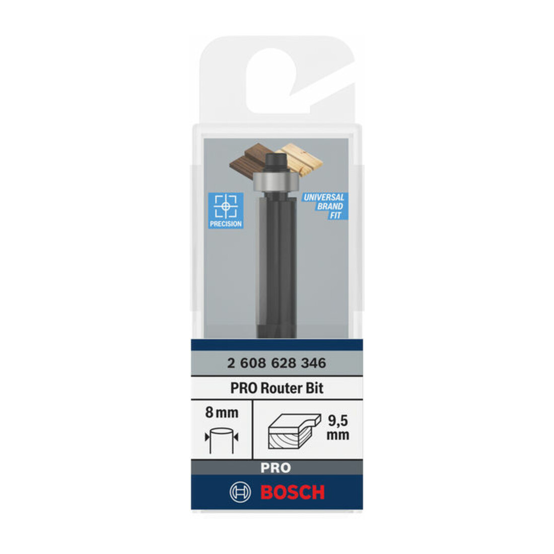 Bosch vlakfrees Standard for Wood 8 mm D1 9,5 mm L 25,4 mm G 68 mm