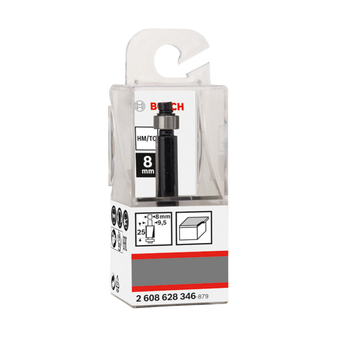 Bosch vlakfrees Standard for Wood 8 mm D1 9,5 mm L 25,4 mm G 68 mm