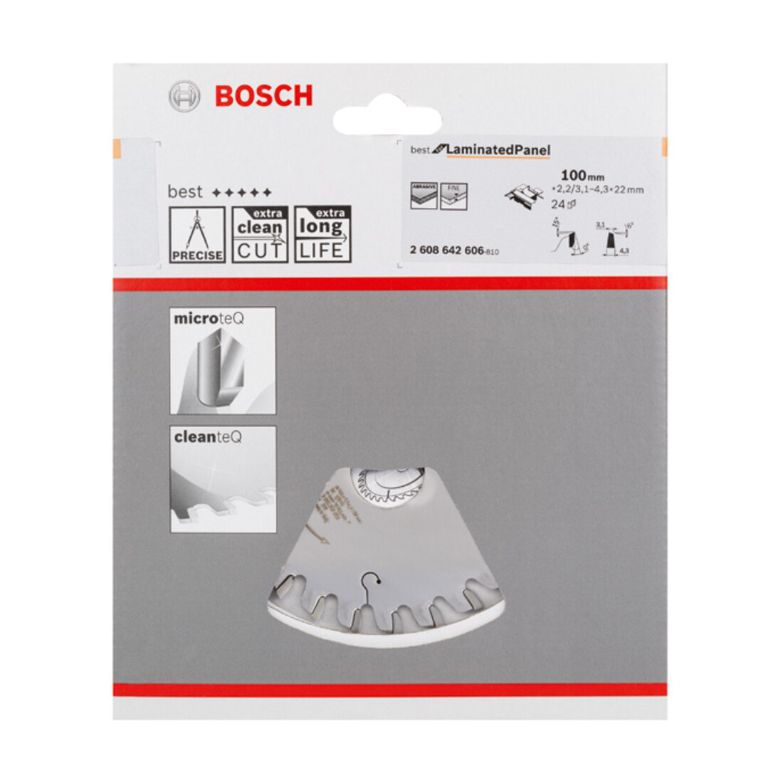 Bosch Kreissägeblatt Kunststoff Für horizontale/vertikale Format- und Tischkreissägen